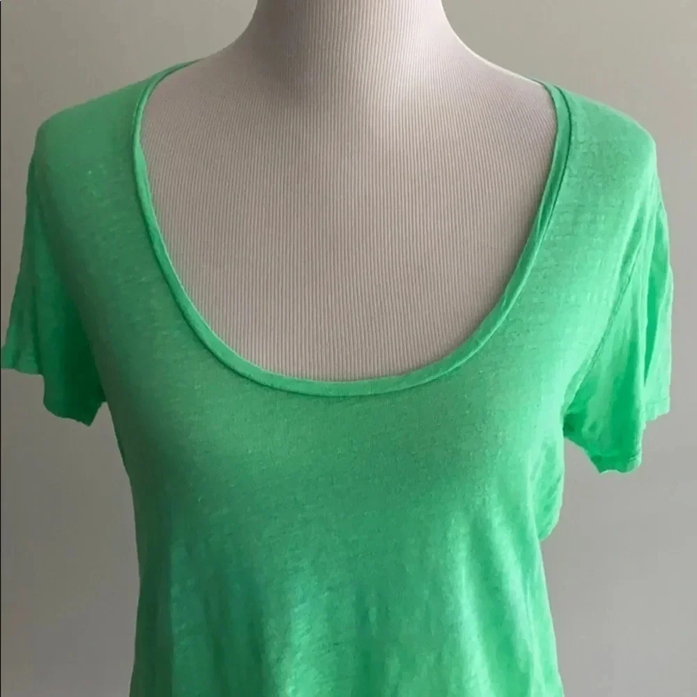 •J Crew• 100% Linen Scoop neck Tee, Like New☘️ - Picture 3 of 6